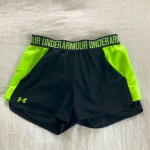 Under Armour “Heat Gear” Fluorescent Lime Shorts